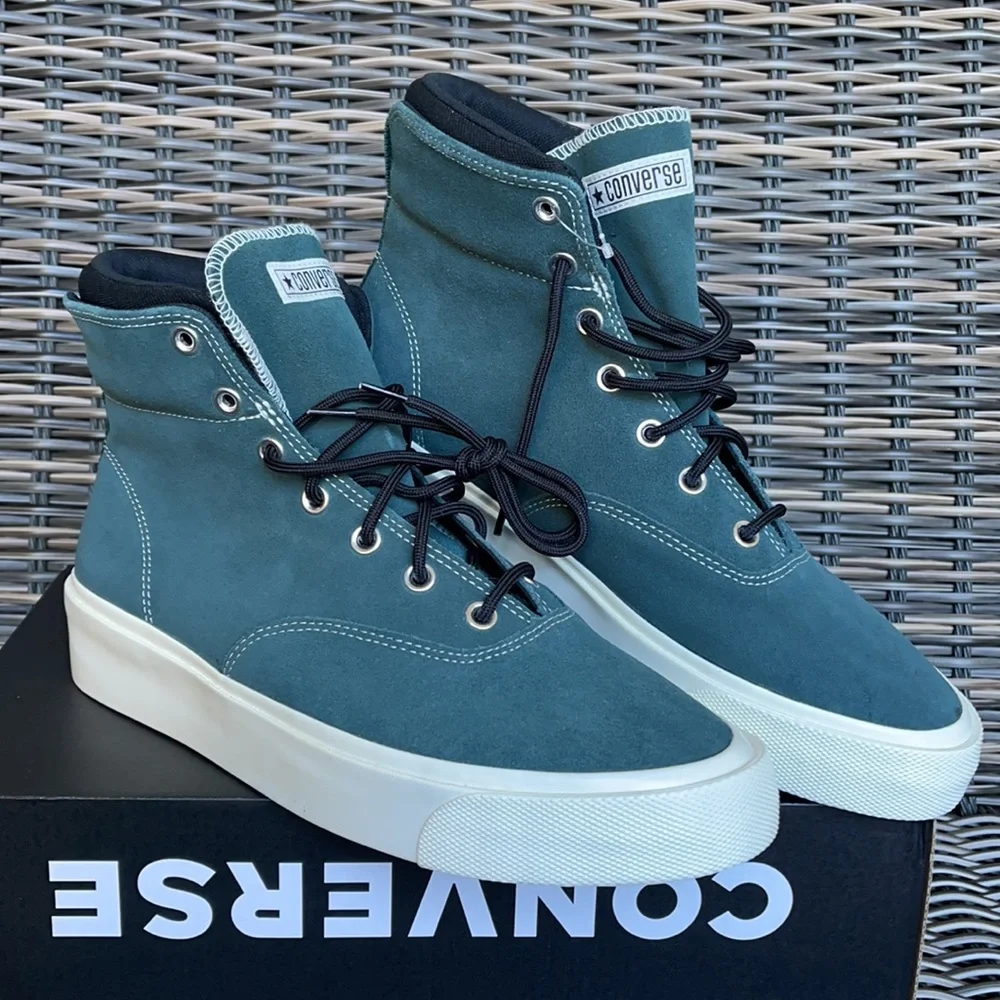 Converse Skid Grip Hi Succulent Green/Black/Egret MEN`S - Picture 5 of 16